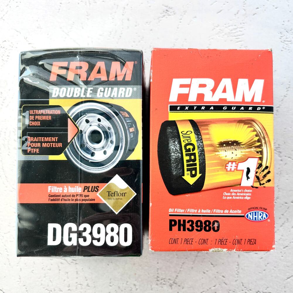 FRAM Oil Filter DoubleGuard Sure Grip DG3980 PH3980 - Pack of 2